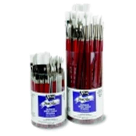 Sax Sax Optimum White Taklon Long Varnished Wood Handle Paint Brush Set; Set - 72 404679